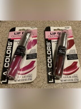 Lot of 2 L.A. Colors Lipstick Lip Gloss Duo: Vibe & Charmed NIP